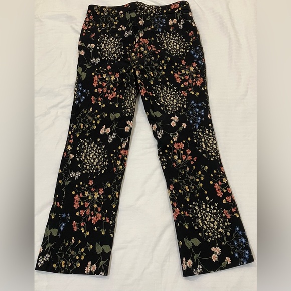 Sz small Jules & Léopold Black Floral Design stretchy capri/seven/eights pants - Picture 6 of 10